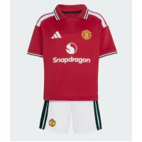 Stroje piłkarskie Manchester United Koszulka Podstawowej dla dzieci 2026-27 Krótki Rękaw (+ szorty)